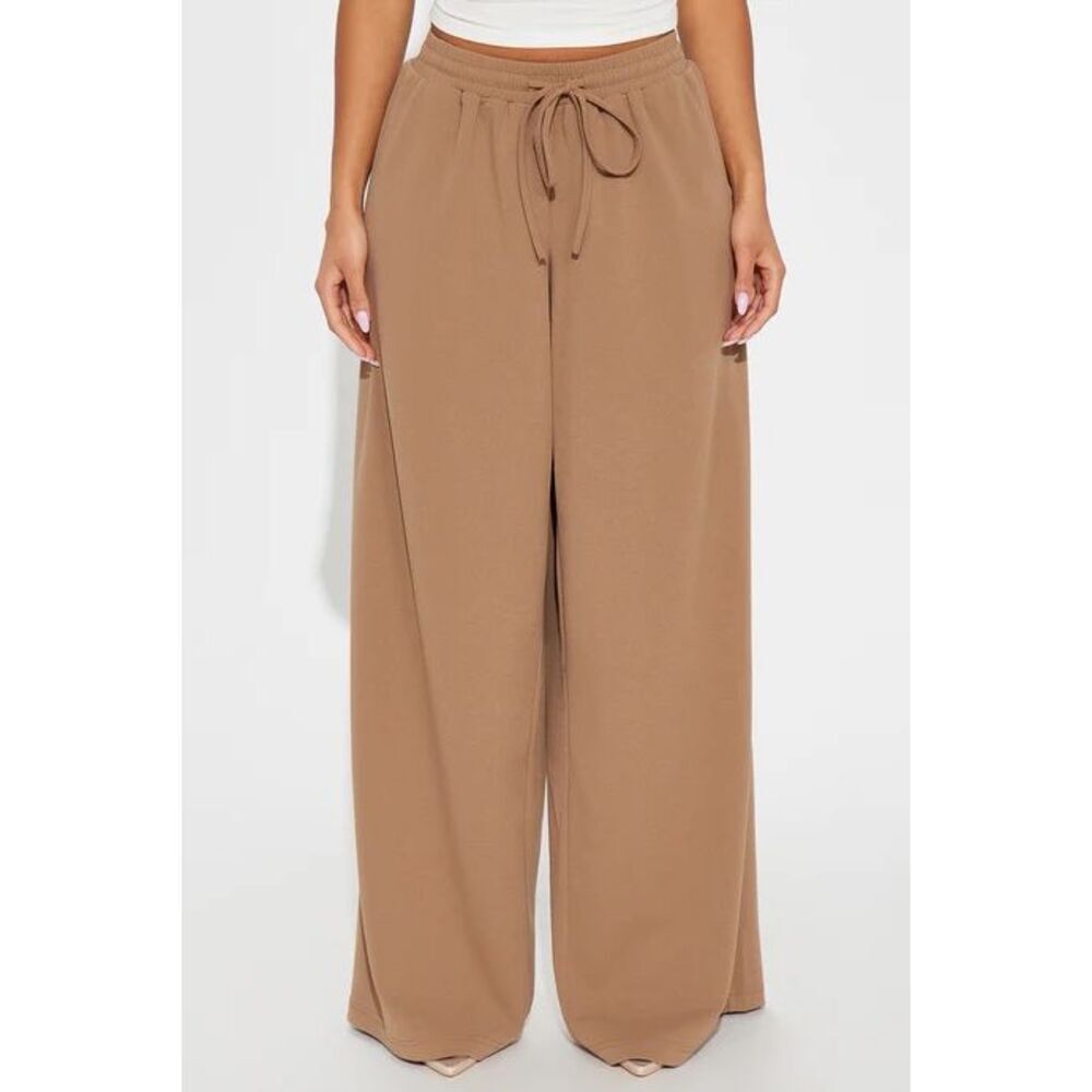Crepe Woven Wide Leg Pant 33 - Mocha